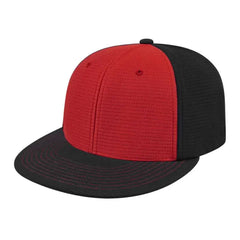 Cap America i8508 Flexfit Aerated Performance Cap - Red Black - Red Black / XS