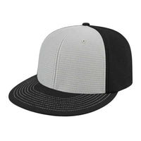 Cap America i8508 Flexfit Aerated Performance Cap - Silver Black - Light Gray Black / XS