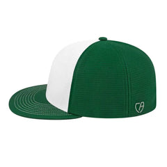 Cap America i8508 Flexfit Aerated Performance Cap - White Dark Green