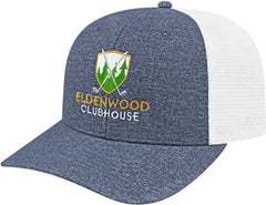 Cap America i8509 Flexfit 110 Melange Trucker Mesh Back Cap - Light Navy White - Light Navy White / One Size Fits Most