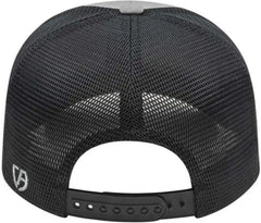 Cap America i8509 Flexfit 110 Melange Trucker Mesh Back Cap - Silver Charcoal Black - Light Gray Dark Gray Black