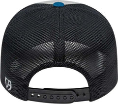 Cap America i8509 Flexfit 110 Melange Trucker Mesh Back Cap - Silver Indigo Black - Light Gray Navy / One Size Fits Most