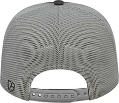 Cap America i8516 Flexfit 110 Jacquard Trucker Mesh Back Cap - Black Silver - Black Light Gray / One Size Fits Most