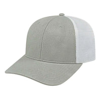 Cap America i8516 Flexfit 110 Jacquard Trucker Mesh Back Cap - Gray White - Gray White / One Size Fits Most