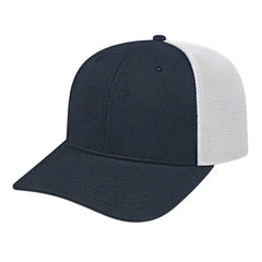Cap America i8516 Flexfit 110 Jacquard Trucker Mesh Back Cap - Navy White - Navy White / One Size Fits Most
