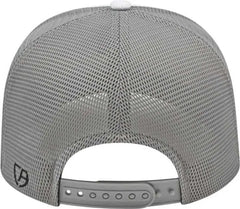 Cap America i8516 Flexfit 110 Jacquard Trucker Mesh Back Cap - White Silver - White Light Gray / One Size Fits Most