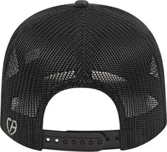 Cap America i8518 Premium Melange Trucker Mesh Back Cap - Black Black - Black / One Size Fits Most