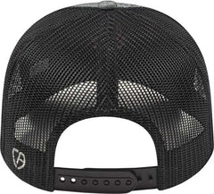 Cap America i8518 Premium Melange Trucker Mesh Back Cap - Gray Black - Gray Black / One Size Fits Most