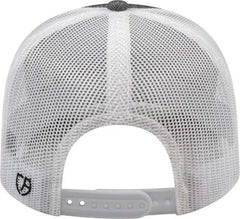 Cap America i8518 Premium Melange Trucker Mesh Back Cap - Gray White - Gray White / One Size Fits Most