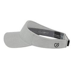 Cap America i8520 Flexfit 110 Aerated Performance Visor - Silver - Ivory / One Size Fits Most