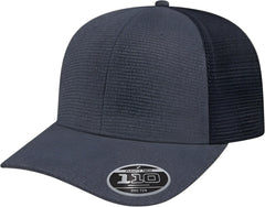 Cap America i8525 Flexfit 110 Ribbed TriBlend Trucker Mesh Back Cap - Heather Navy Navy - Heather Navy/Navy / OSFM