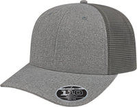 Cap America i8525 Flexfit 110 Ribbed TriBlend Trucker Mesh Back Cap - Heather Gray Gray - Heather Gray/Gray / OSFM