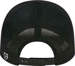 Cap America i8525 Flexfit 110 Ribbed TriBlend Trucker Mesh Back Cap - Black - Black / OSFM