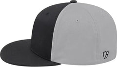Cap America i8530 Flexfit Full Fabric Performance Cap - Black Black Silver