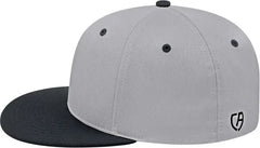 Cap America i8530 Flexfit Full Fabric Performance Cap - Silver Black