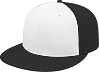 Cap America i8530 Flexfit Full Fabric Performance Cap - White Black Black - White Black Black / XS
