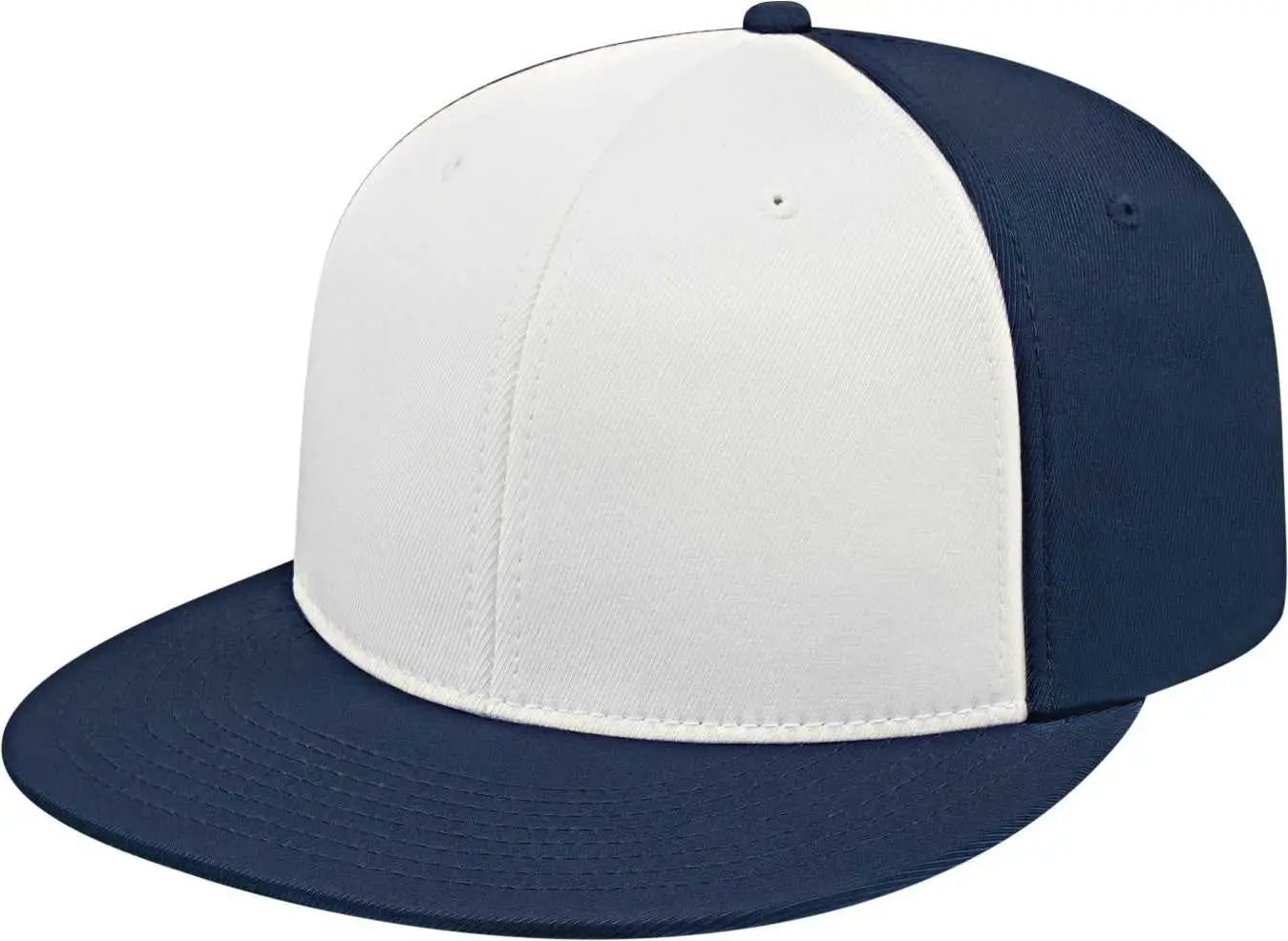 Cap America i8530 Flexfit Full Fabric Performance Cap - White Navy Navy - White Navy Navy / XS