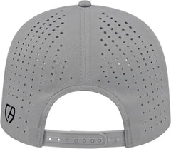 Cap America i8533 Flexfit 110 Perforated Performance Snap Back Cap - Silver - Silver / One Size Fits Most