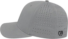 Cap America i8533 Flexfit 110 Perforated Performance Snap Back Cap - Silver - Silver / One Size Fits Most