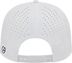 Cap America i8533 Flexfit 110 Perforated Performance Snap Back Cap - White - White / One Size Fits Most