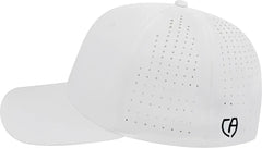Cap America i8533 Flexfit 110 Perforated Performance Snap Back Cap - White - White / One Size Fits Most