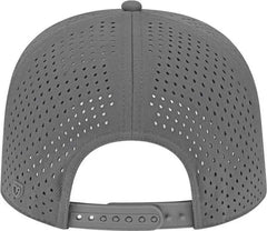 Cap America i8540 Premium Water-Resistant Perforated Cap - Charcoal - Charcoal / One Size Fits Most