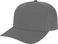 Cap America i8540 Premium Water-Resistant Perforated Cap - Charcoal - Charcoal / One Size Fits Most