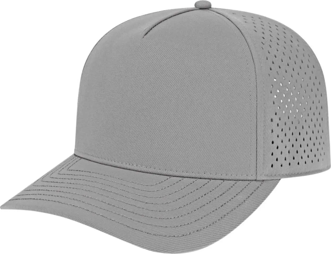 Cap America i8540 Premium Water-Resistant Perforated Cap - Silver - Silver / One Size Fits Most