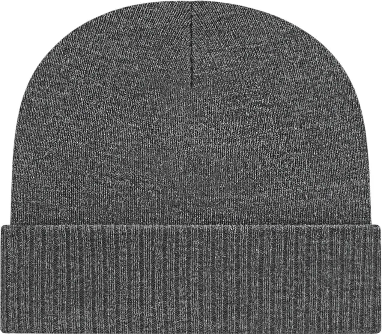 Cap America ik22 Knit Cap with Ribbed Cuff Beanie - Dark Heather - Dark Heather / One Size Fits Most