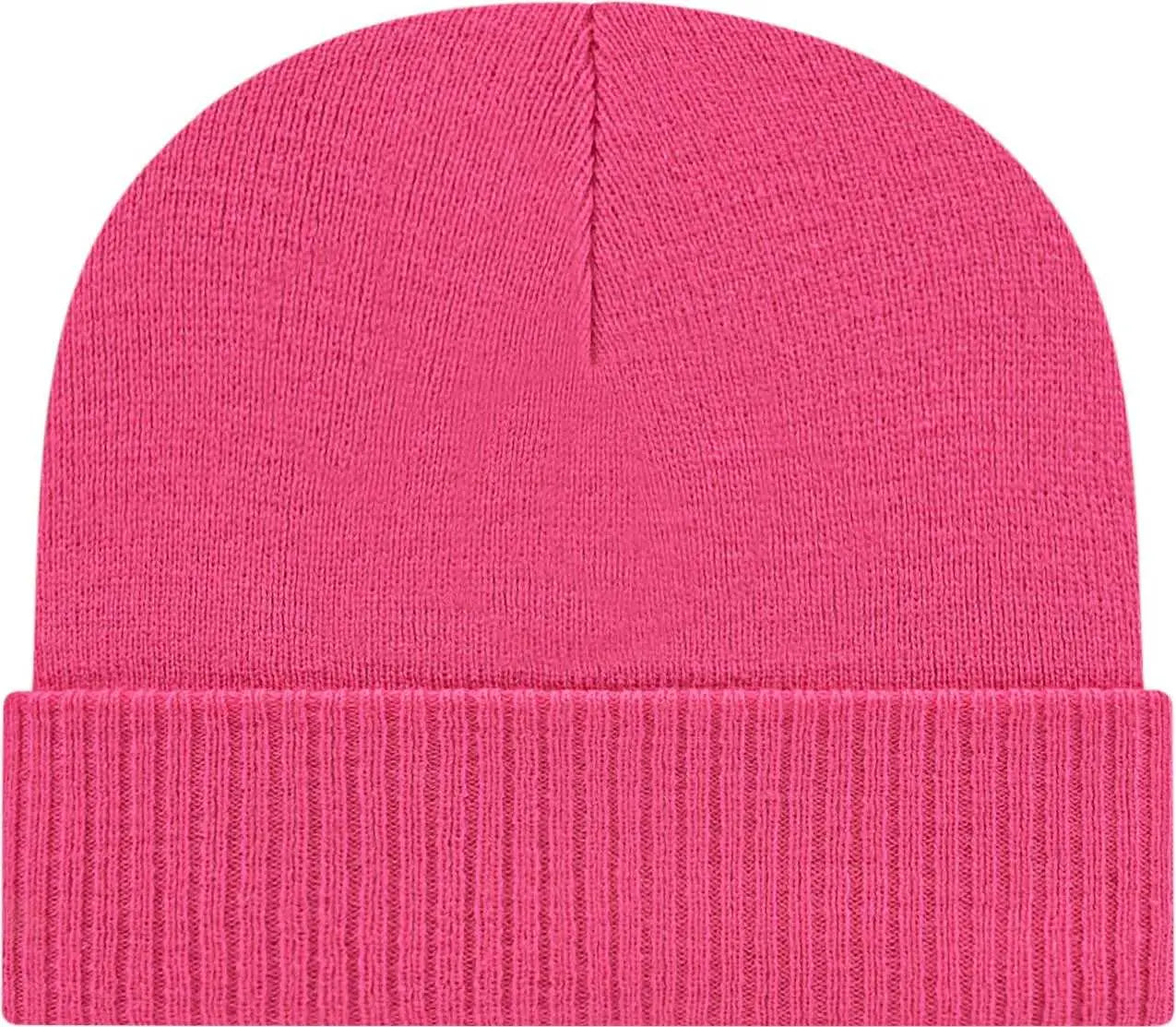 Cap America ik22 Knit Cap with Ribbed Cuff Beanie - Magenta - Magenta / One Size Fits Most