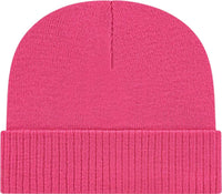 Cap America ik22 Knit Cap with Ribbed Cuff Beanie - Magenta - Magenta / One Size Fits Most
