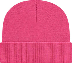 Cap America ik22 Knit Cap with Ribbed Cuff Beanie - Magenta - Magenta / One Size Fits Most