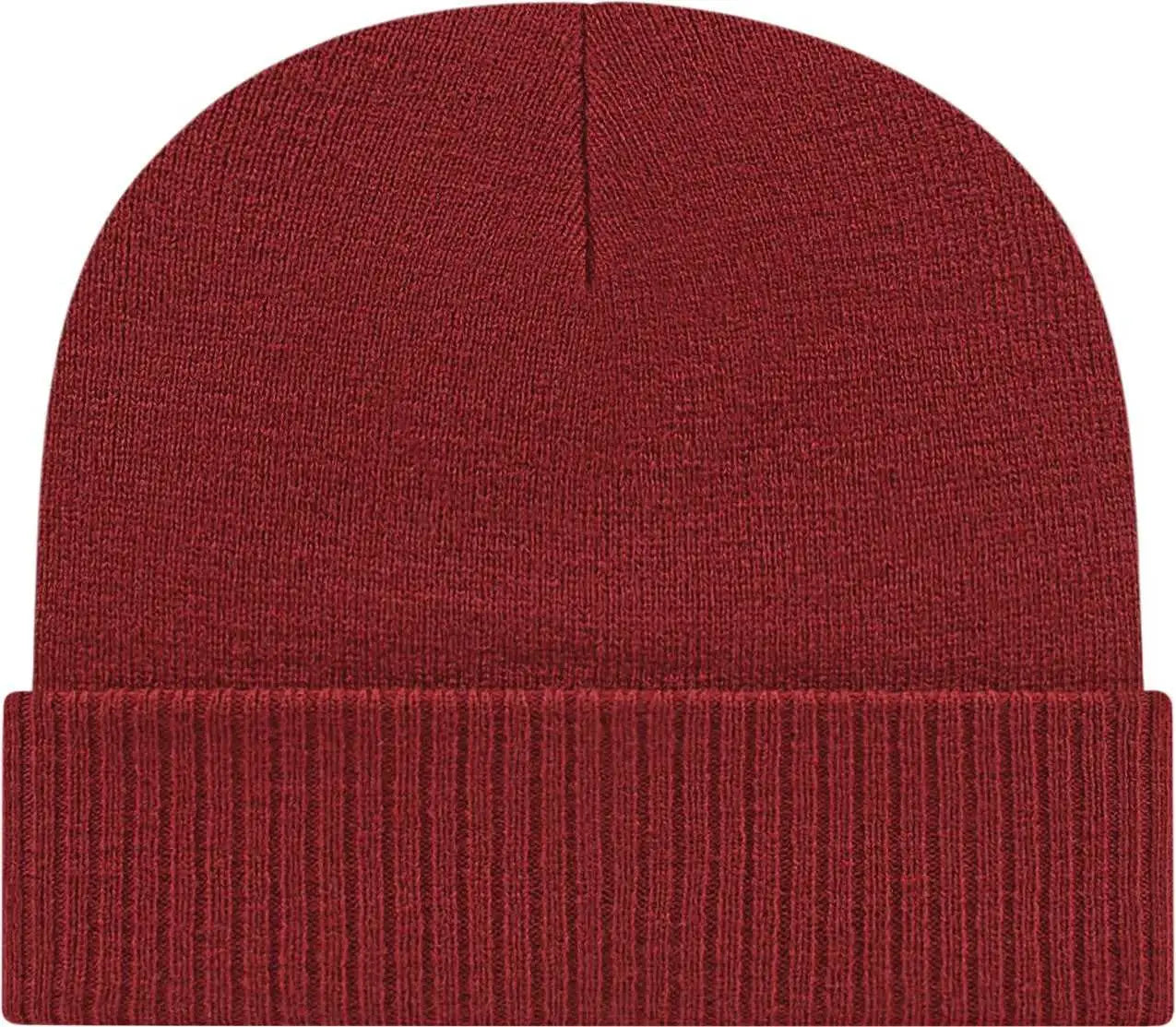 Cap America ik22 Knit Cap with Ribbed Cuff Beanie - Maroon - Maroon / One Size Fits Most