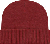 Cap America ik22 Knit Cap with Ribbed Cuff Beanie - Maroon - Maroon / One Size Fits Most
