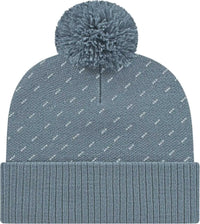 Cap America ik23 Diagonal Dash Knit Cap with Ribbed Cuff Beanie - Slate - Slate / One Size Fits Most