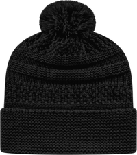 Cap America IK55 Cable Knit Beanie - Black - Black / One Size Fits Most
