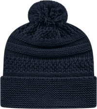 Cap America IK55 Cable Knit Beanie - Navy - Navy / One Size Fits Most
