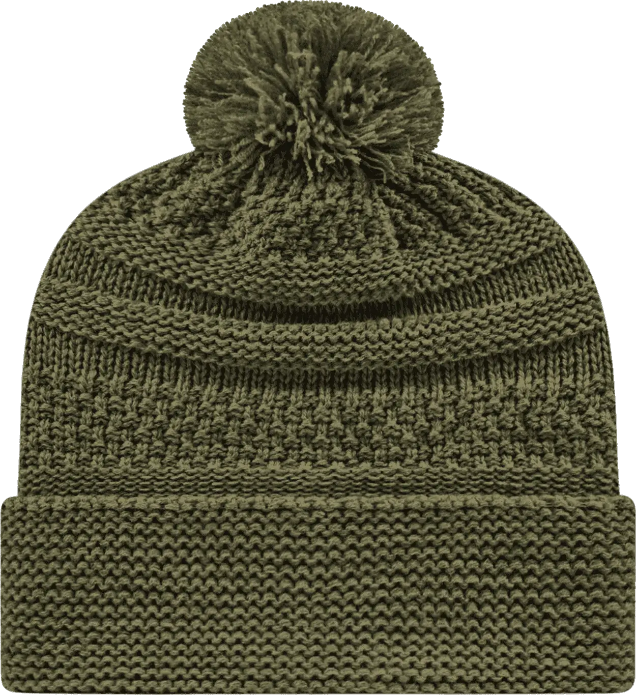 Cap America IK55 Cable Knit Beanie - Olive - Olive / One Size Fits Most