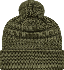 Cap America IK55 Cable Knit Beanie - Olive - Olive / One Size Fits Most
