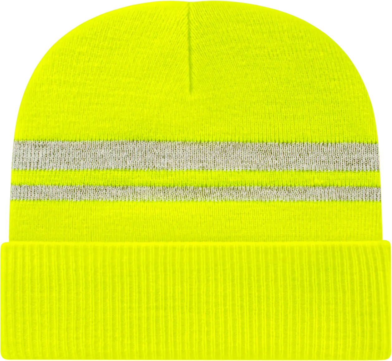 Cap America IK59 Reflective Knit Cap with Cuff Beanie - Safety Yellow - Safety Yellow / One Size Fits Most