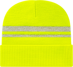 Cap America IK59 Reflective Knit Cap with Cuff Beanie - Safety Yellow - Safety Yellow / One Size Fits Most