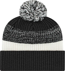Cap America iK61 Heavy Ribbed Knit Cap with Cuff Beanie - Black White - Black White / One Size Fits Most