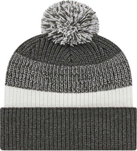 Cap America iK61 Heavy Ribbed Knit Cap with Cuff Beanie - Dark Heather White - Dark Heather White / One Size Fits Most