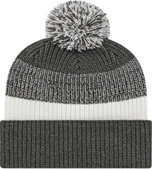 Cap America iK61 Heavy Ribbed Knit Cap with Cuff Beanie - Dark Heather White - Dark Heather White / One Size Fits Most