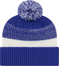 Cap America iK61 Heavy Ribbed Knit Cap with Cuff Beanie - Royal White - Royal White / One Size Fits Most