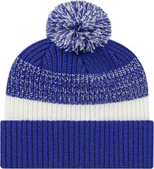 Cap America iK61 Heavy Ribbed Knit Cap with Cuff Beanie - Royal White - Royal White / One Size Fits Most