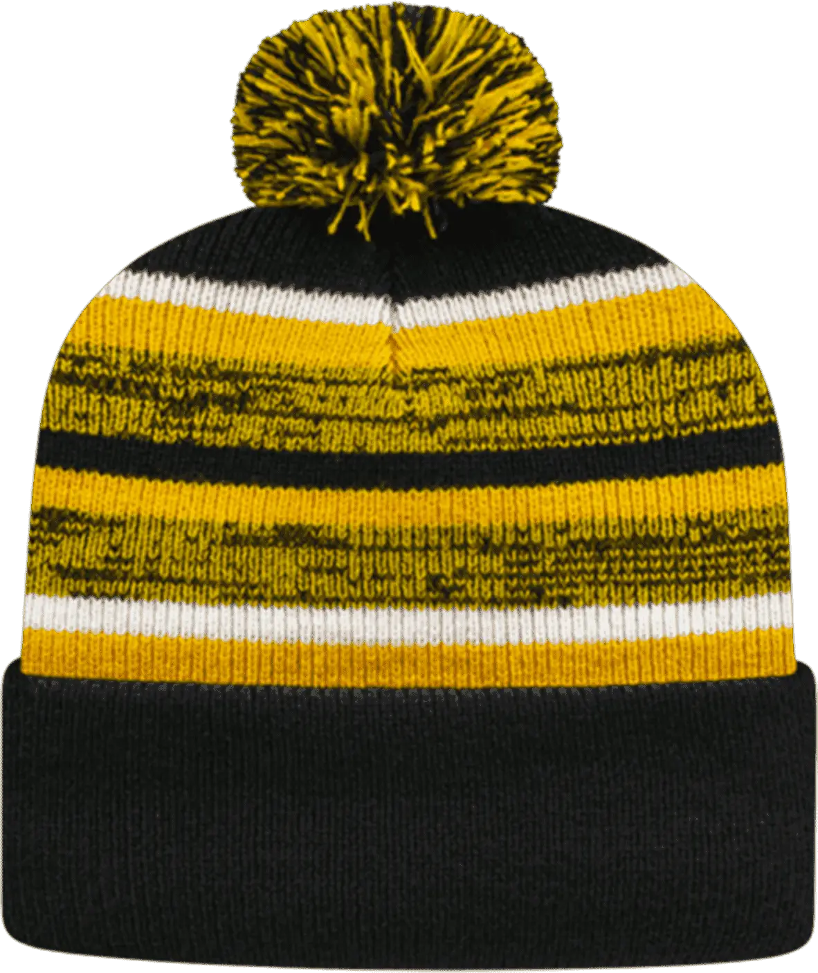 Cap America IK65 Fleece Lined Knit with Cuff Beanie - Gold Black White - Gold Blak / One Size Fits Most