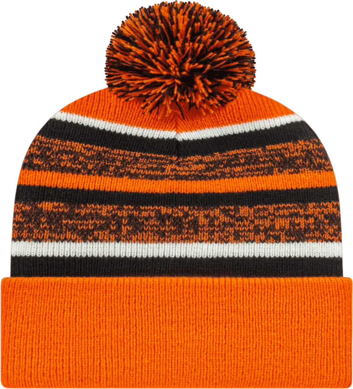 Cap America IK65 Fleece Lined Knit with Cuff Beanie - Orange Black White - Orange Black / One Size Fits Most