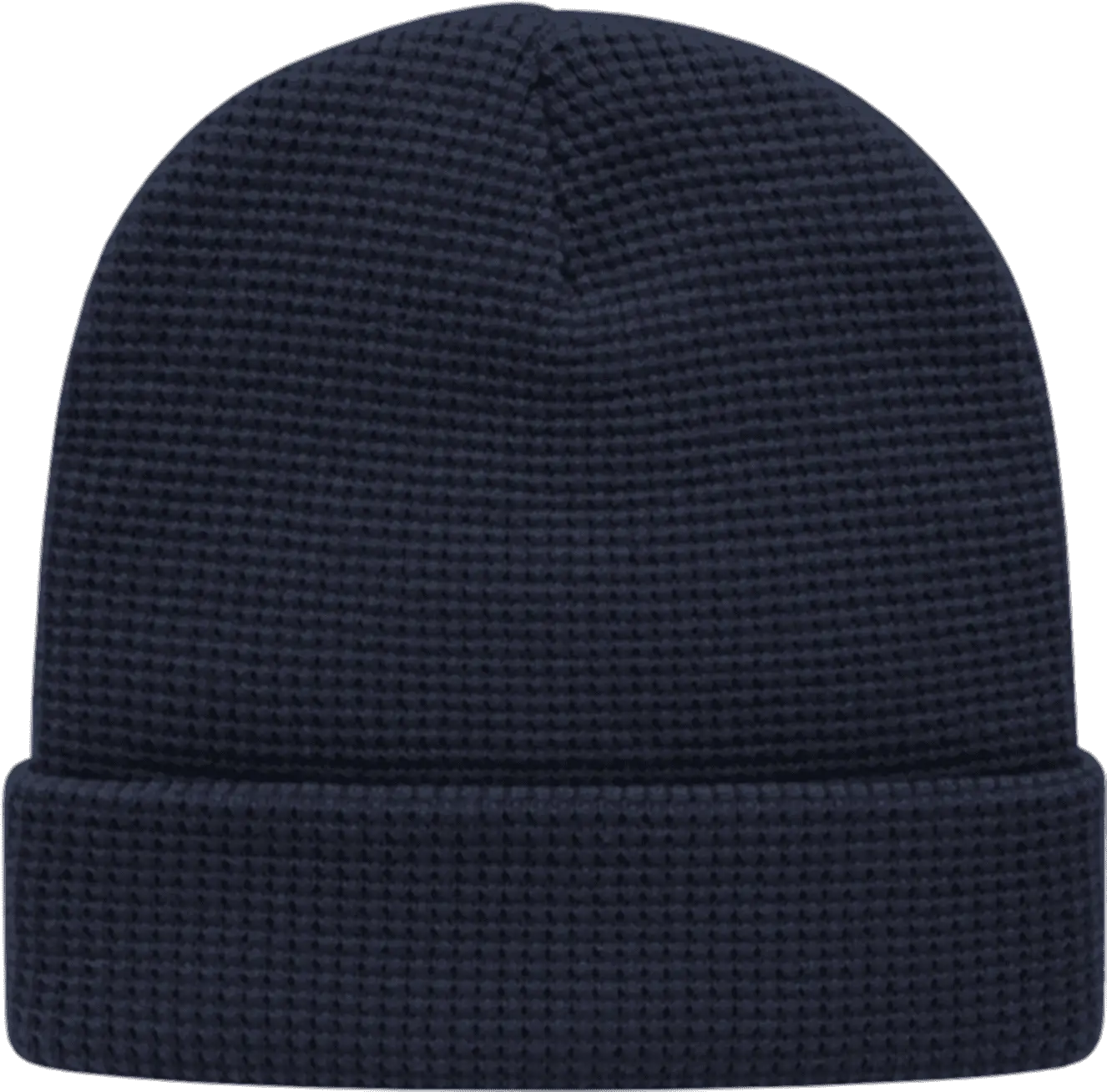 Cap America iK70 In Stock Waffle Knit Beanie with Cuff - Navy - Navy / One Size Fits Most