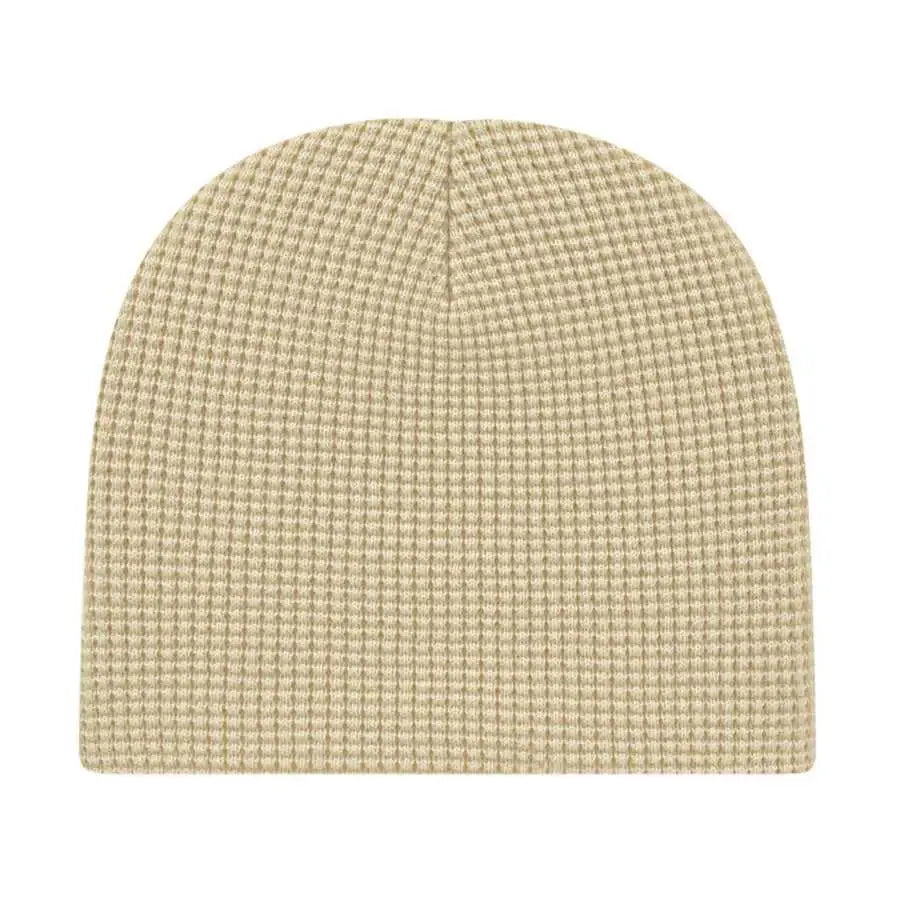 Cap America iK75 In Stock Waffle Beanie - Ivory - Ivory / One Size Fits Most
